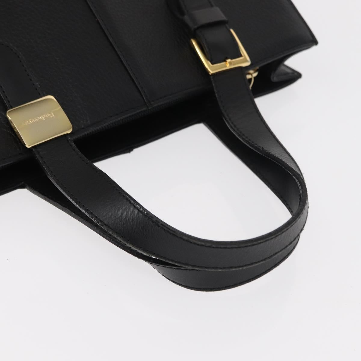 Burberry Vintage Handbag Leather, BLACK, LEATHER, Handbag