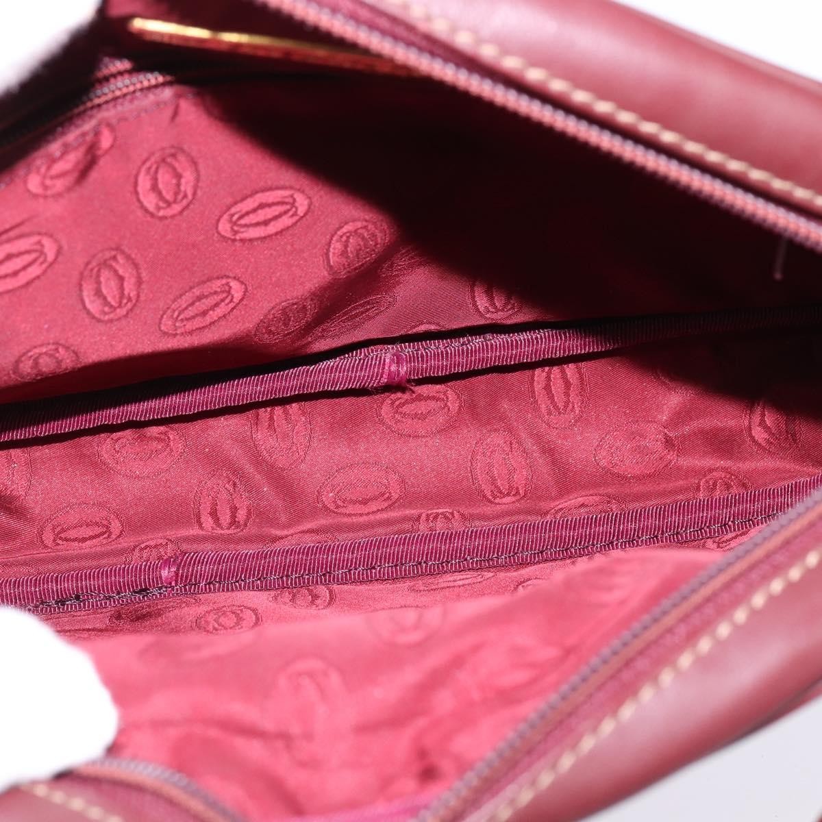 cartier Must de Cartier Shoulder Bag Leather, BURGUNDY, LEATHER, Shoulder bag