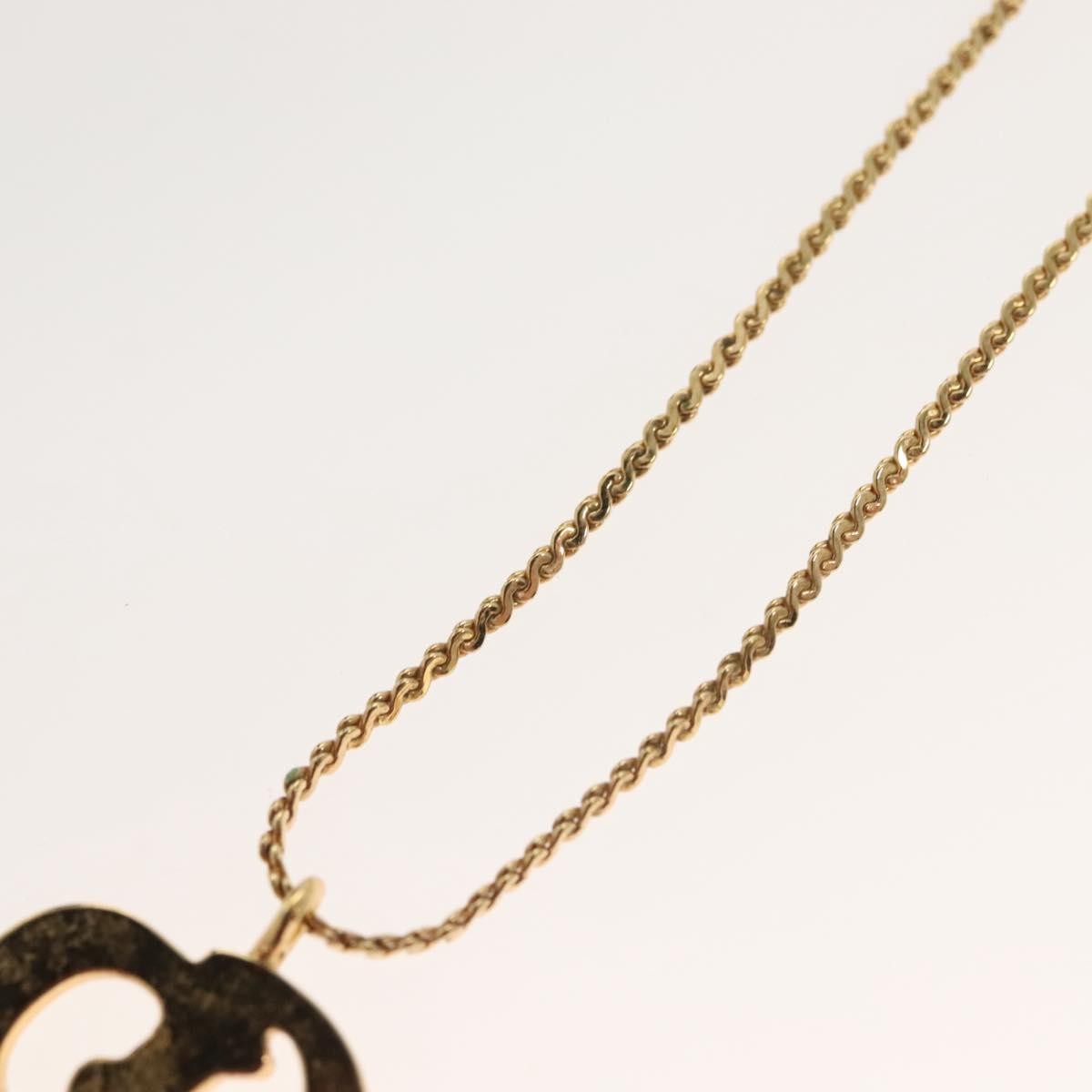 Christian Dior CD Pendant Necklace Metal, GOLD, METAL, Necklace