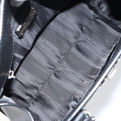 Salvatore Ferragamo Gancini handbag Leather, BLACK, LEATHER, Handbag