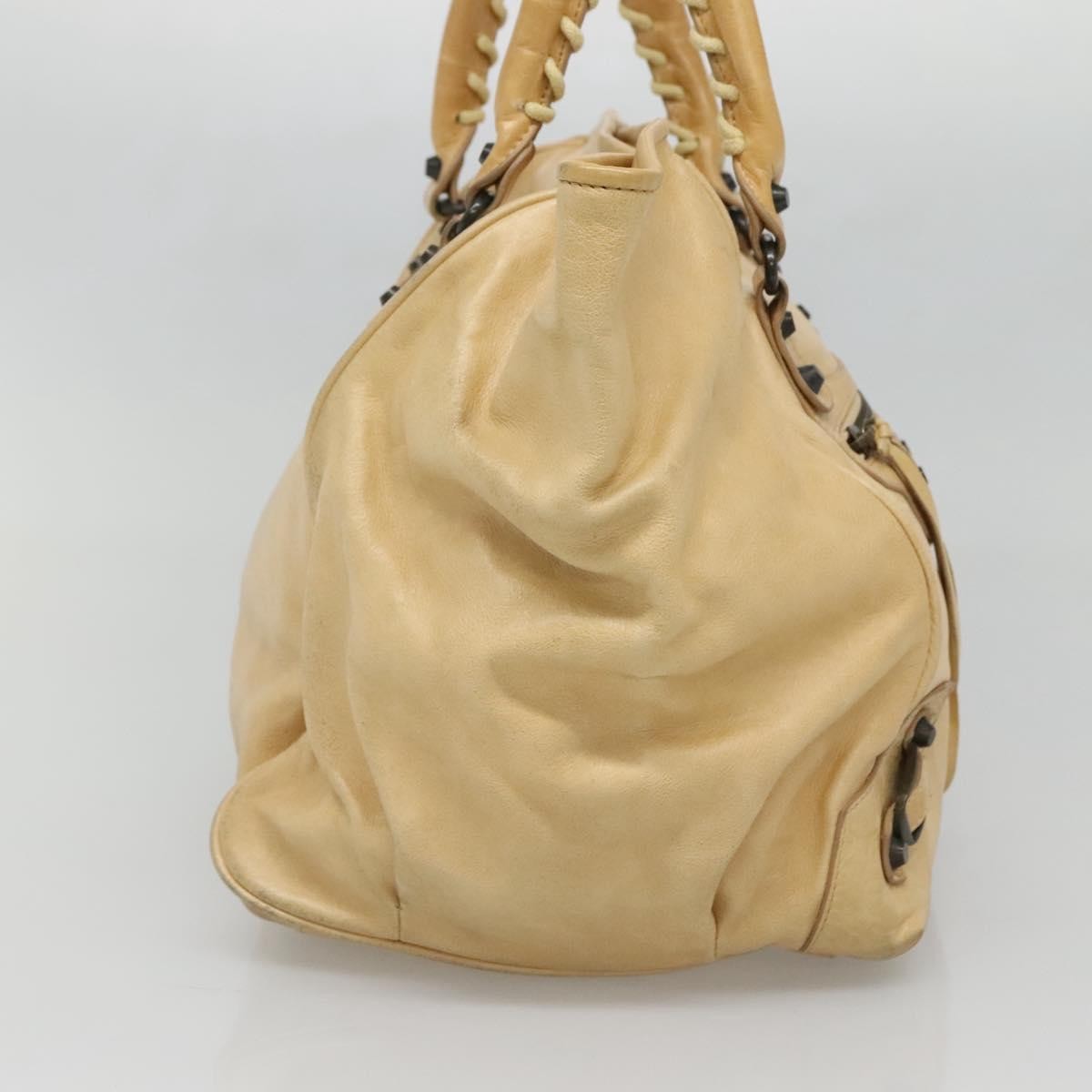 Balenciaga Classic Studs Sunday Tote Leather, BEIGE, LEATHER, Tote bag