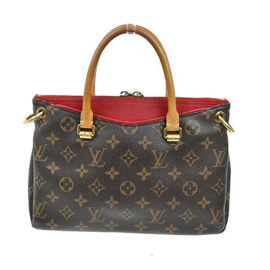 Louis Vuitton Pallas Tote Monogram Canvas with Leather, BROWN, CANVAS, Handbag