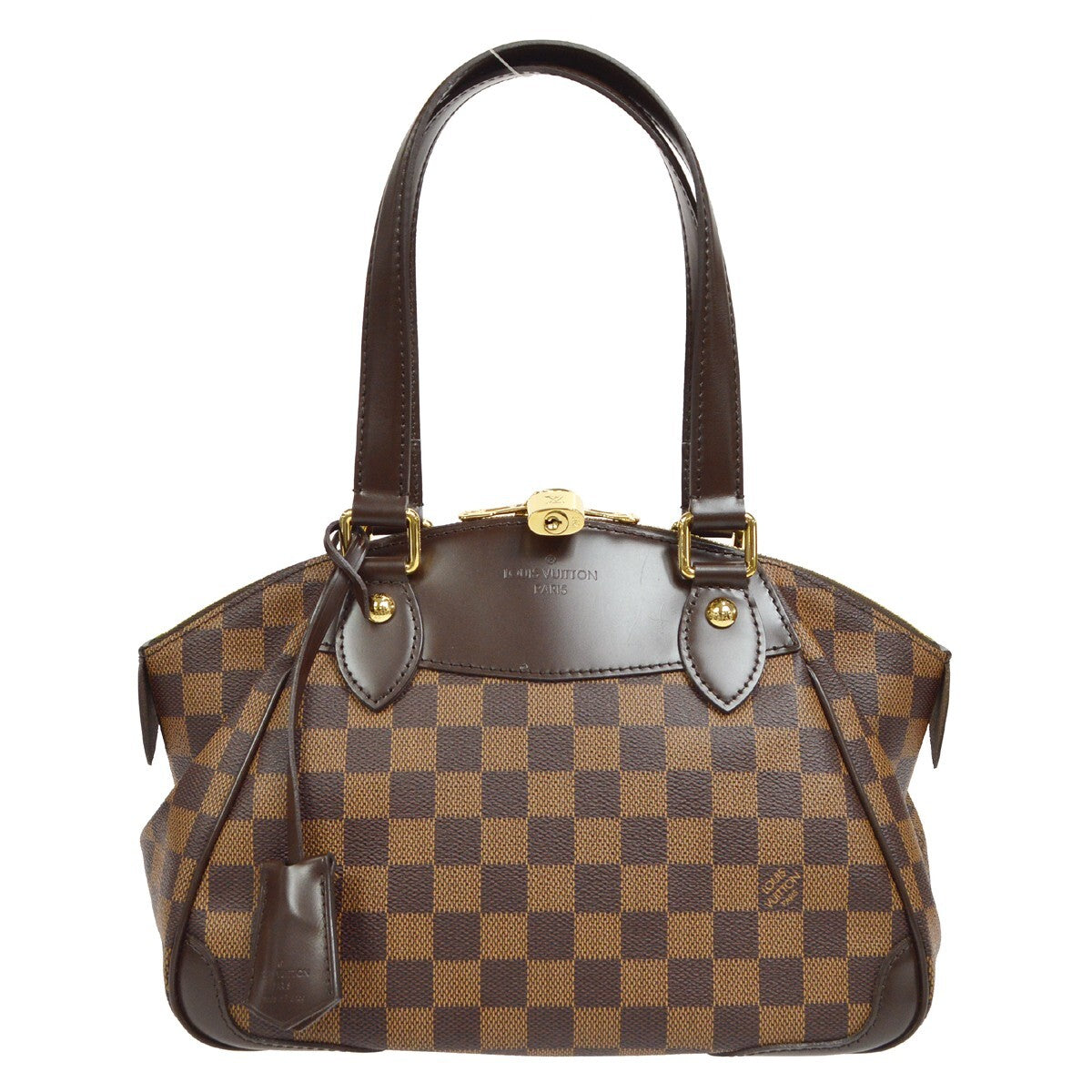 Louis Vuitton Verona Handbag Damier, Brown, Canvas, Shoulder Bag