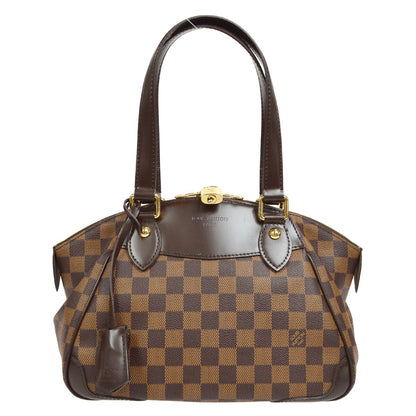 Louis Vuitton Verona Handbag Damier, Brown, Canvas, Shoulder Bag