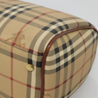 Burberry Chester Satchel Haymarket Coated Canvas, BEIGE, CANVAS, Handbag