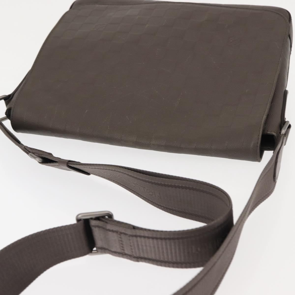 Louis Vuitton District Messenger Bag Damier Infini Leather, GRAY, LEATHER, Shoulder bag