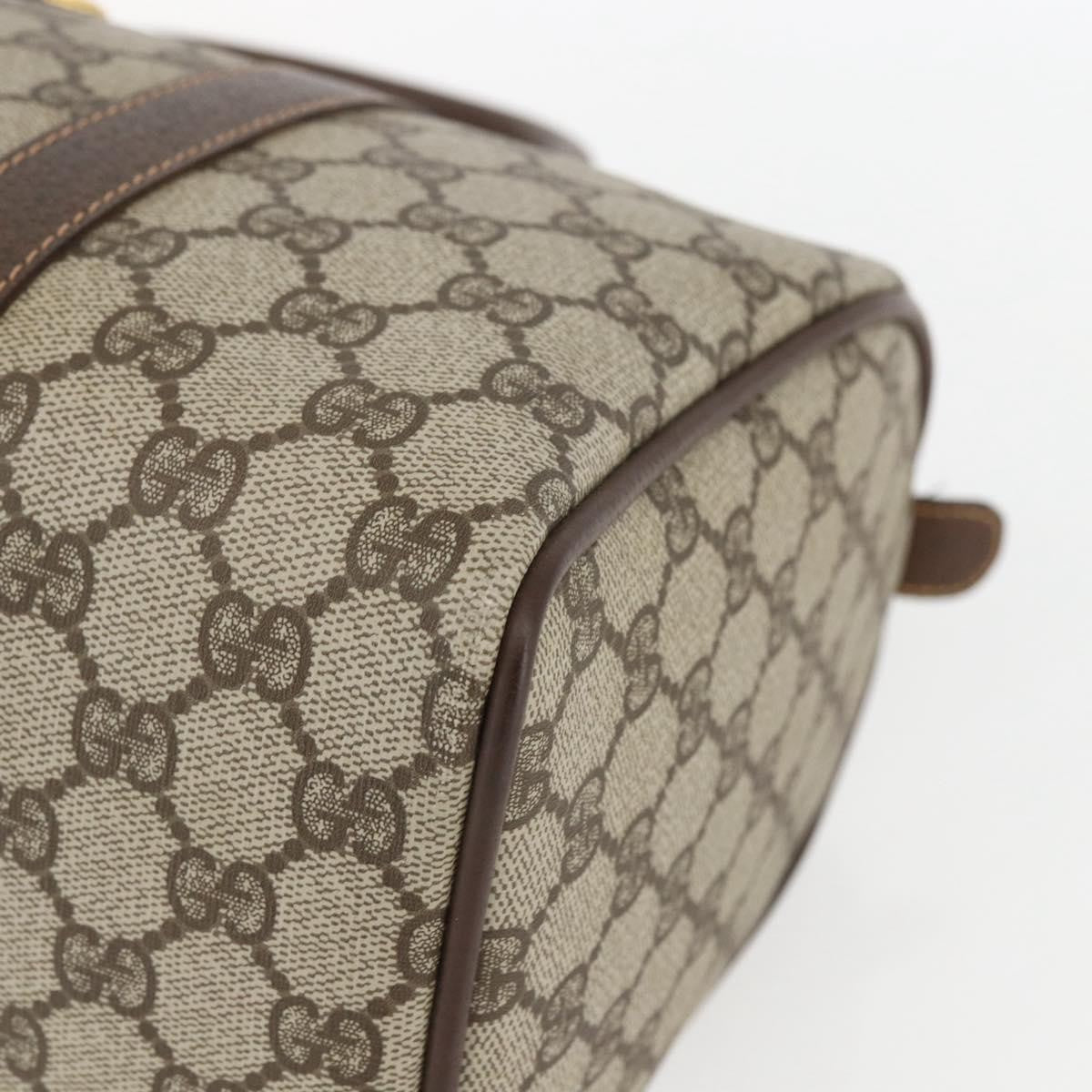 Gucci Vintage Interlocking G Boston Bag GG Coated Canvas, BEIGE, PVC, Travel bag