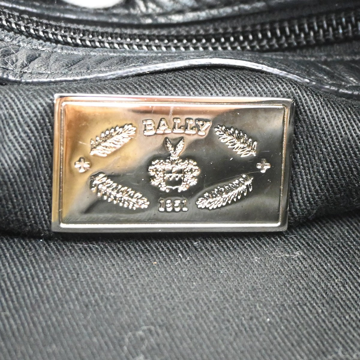 Bally Vintage Shoulder Bag Leather, BLACK, LEATHER, Shoulder bag