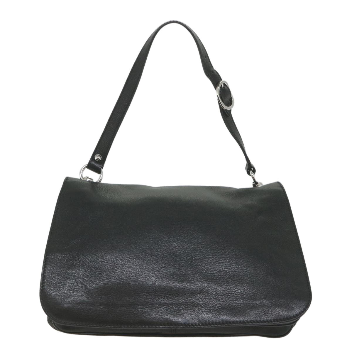 Gucci Blondie Flap Bag Leather, Black, Leather, Shoulder Bag