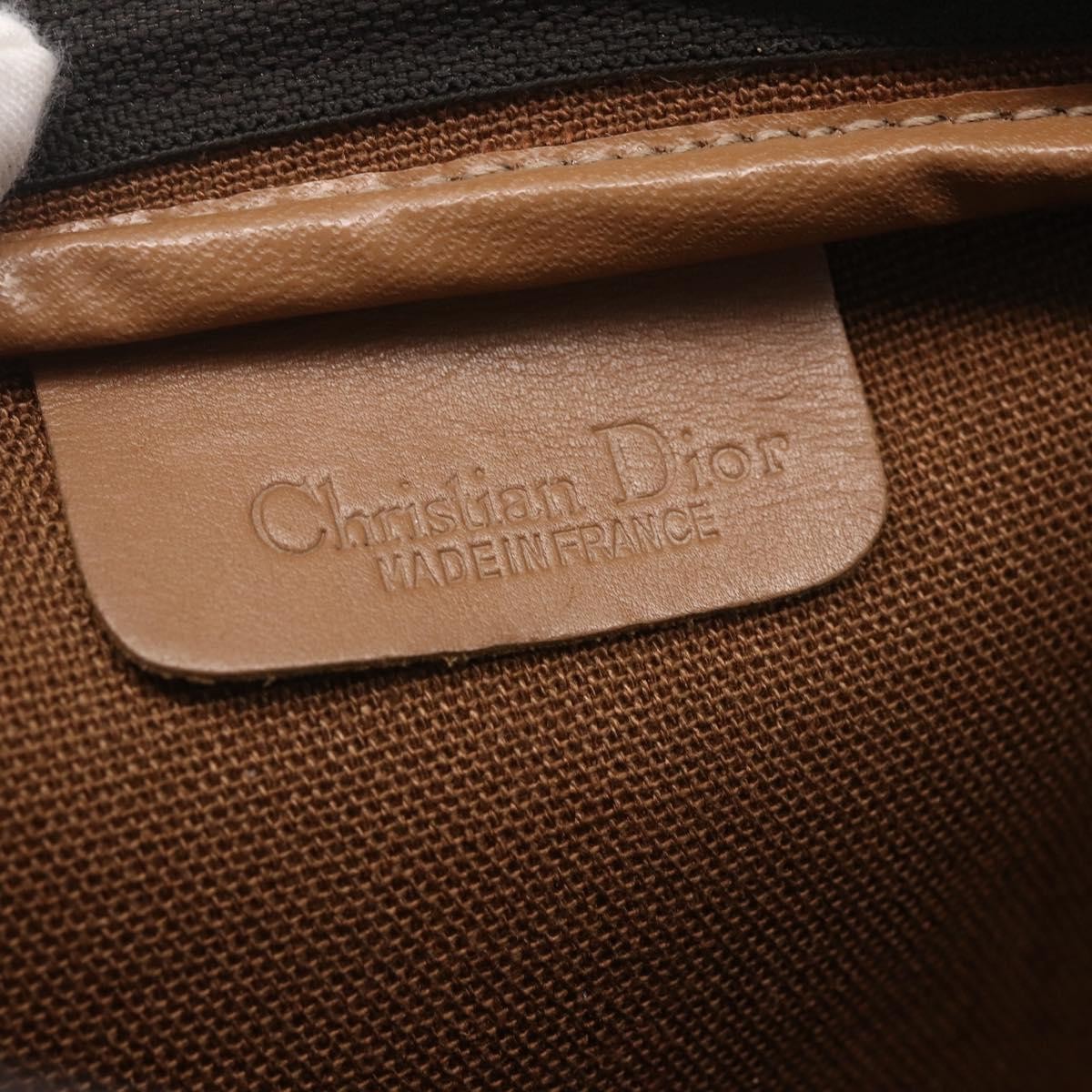 Christian Dior Vintage Honeycomb Shoulder Bag Canvas, BLACK, CANVAS, Shoulder bag