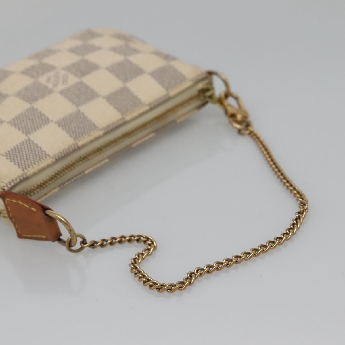 Louis Vuitton Pochette Accessoires Damier, WHITE, CANVAS, Clutche & pouche