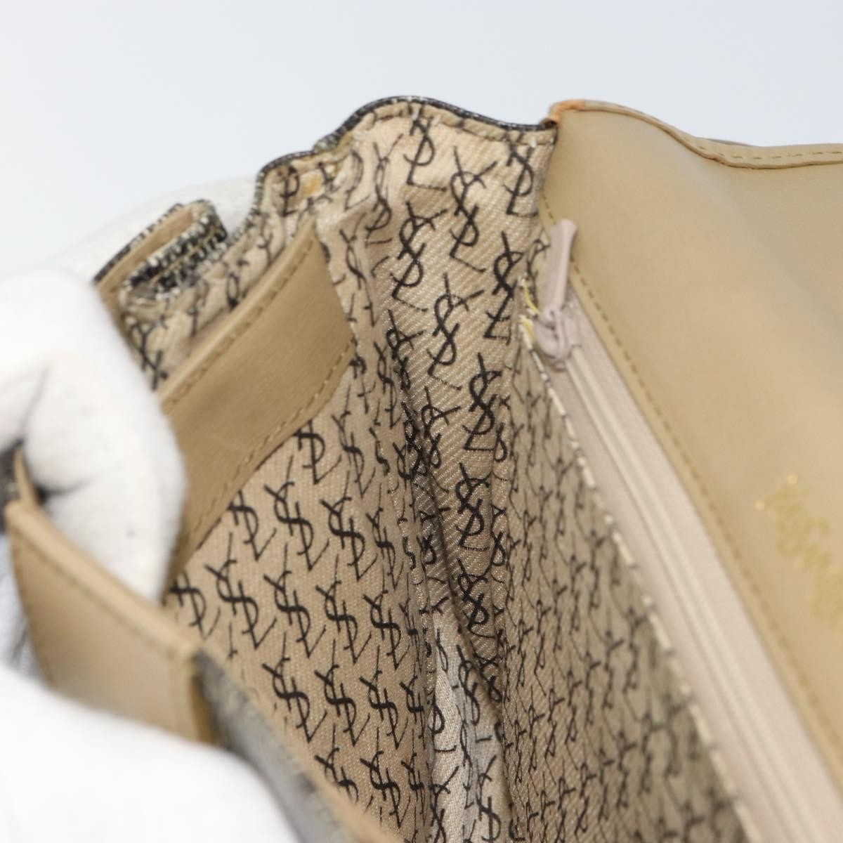 Saint Laurent Vintage Shoulder Bag PVC Leather, BEIGE, PVC, Shoulder bag