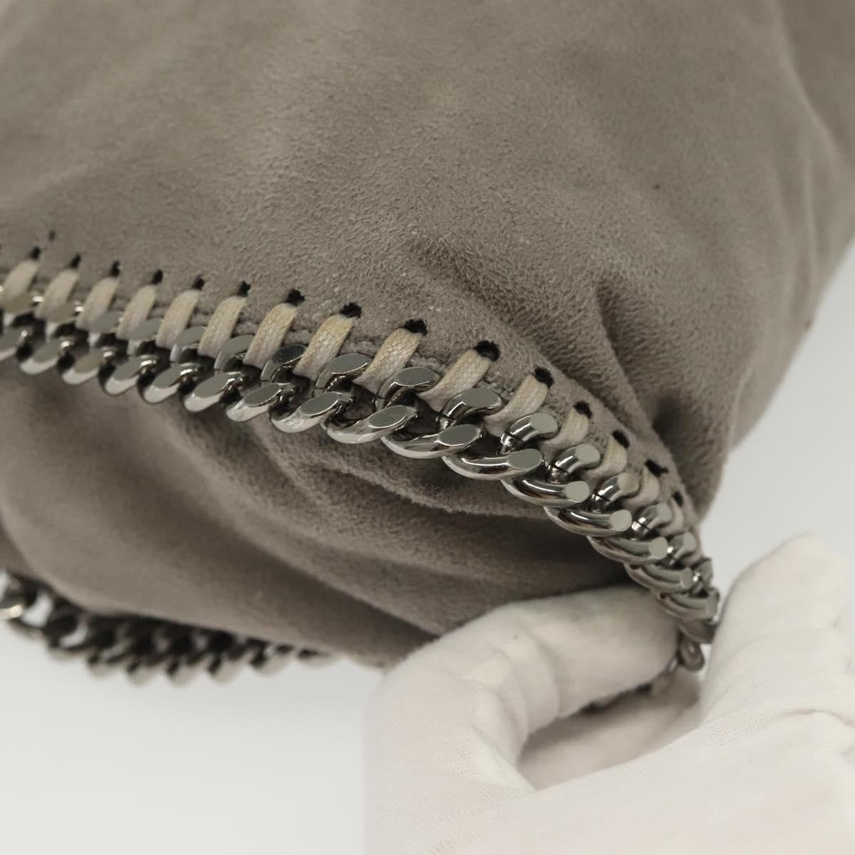 Stella McCartney Falabella Fold Over Crossbody Bag Suede, GRAY, SUEDE, Crossbody bag