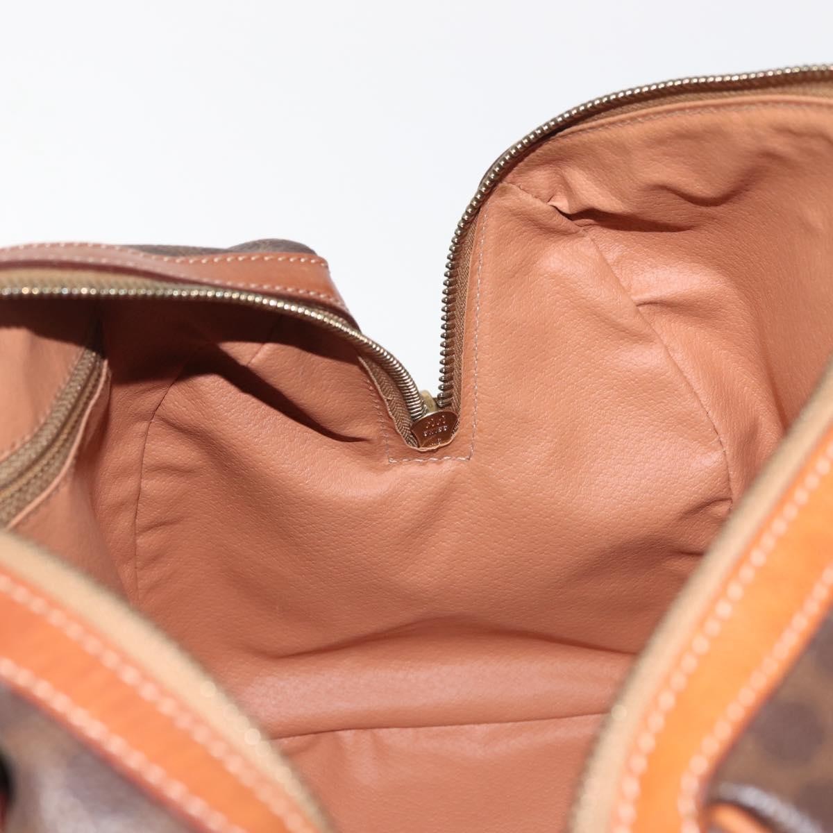 Celine Vintage Boston Bag Macadam Coated Canvas, BROWN, CANVAS, Handbag