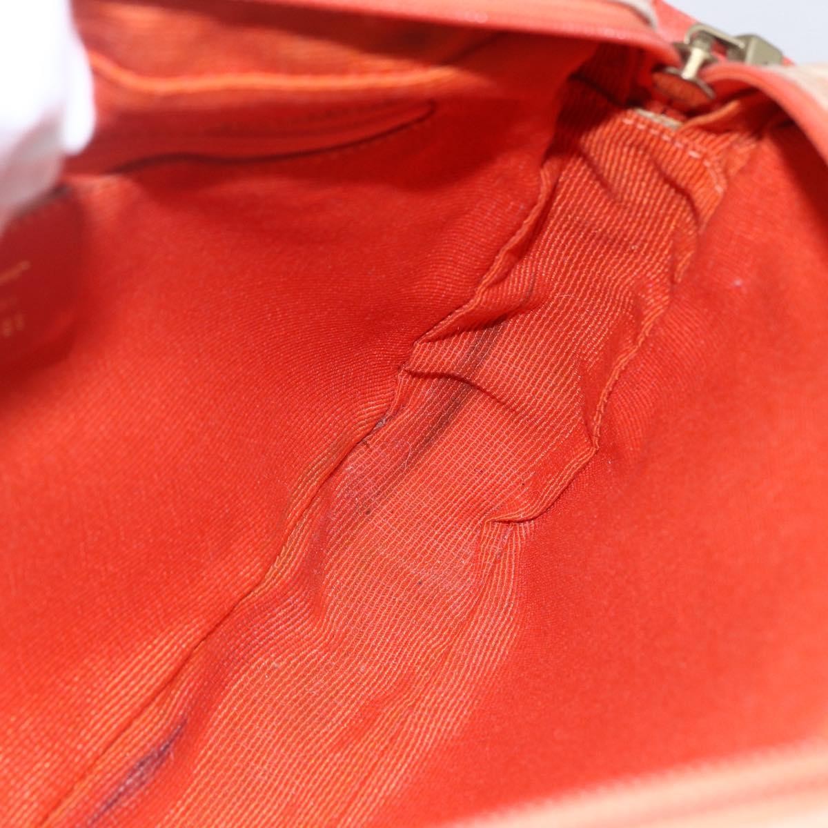 Salvatore Ferragamo Gancini Shoulder Bag Canvas, ORANGE, CANVAS, Shoulder bag