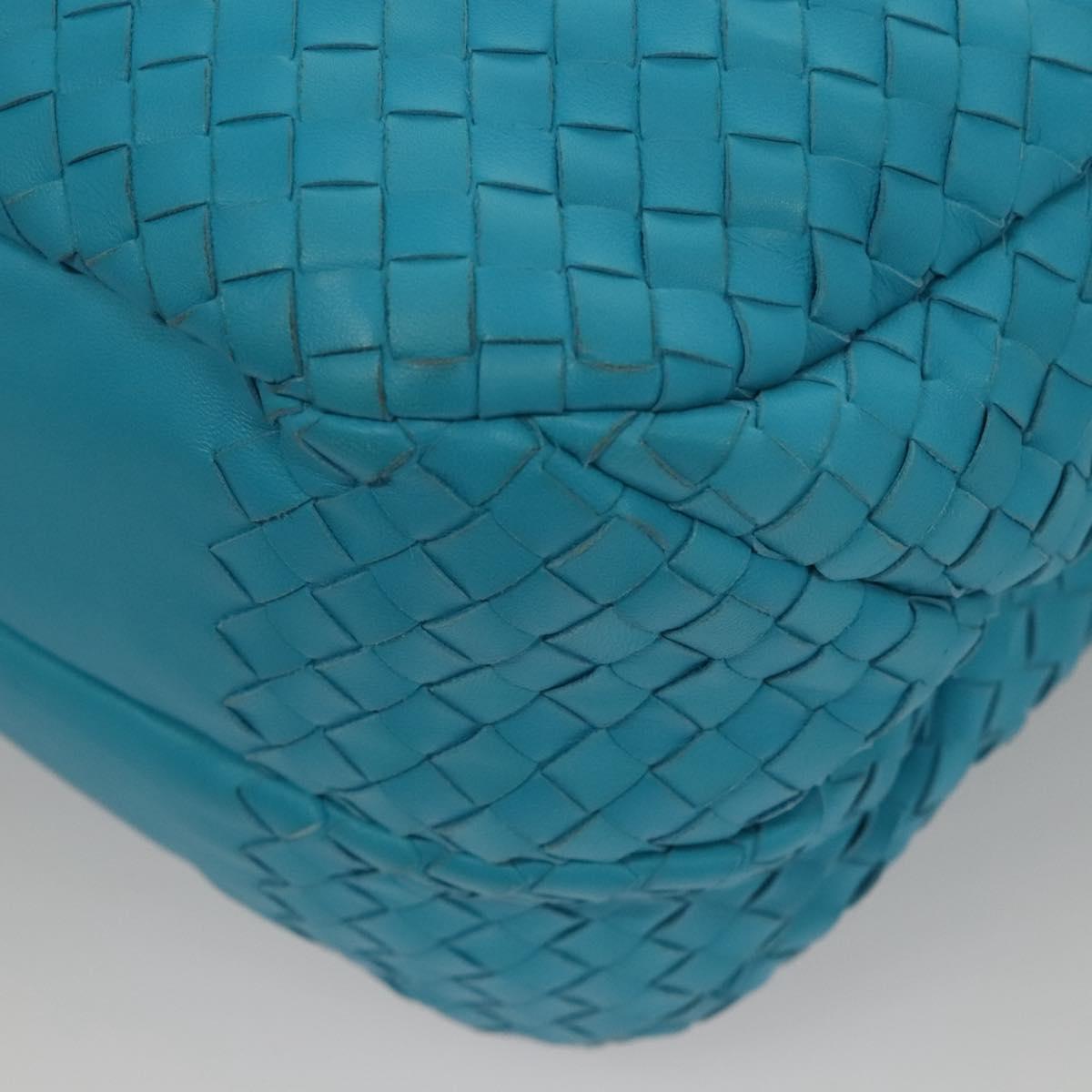 Bottega Veneta Campana Hobo Intrecciato Nappa, BLUE, LEATHER, Handbag