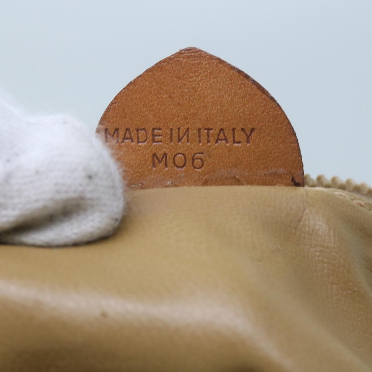 Celine Vintage Macadam Handbag Canvas and Leather, BEIGE, CANVAS, Handbag