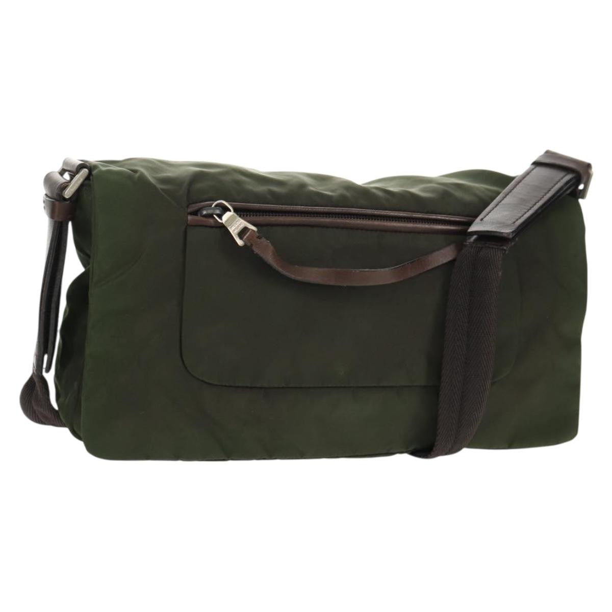 Prada Vintage Shoulder Bag Tessuto, KHAKI, NYLON, Shoulder bag
