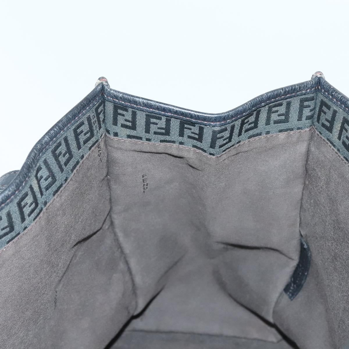 Fendi Vintage Tote Zucchino Canvas, BLACK, CANVAS, Tote bag