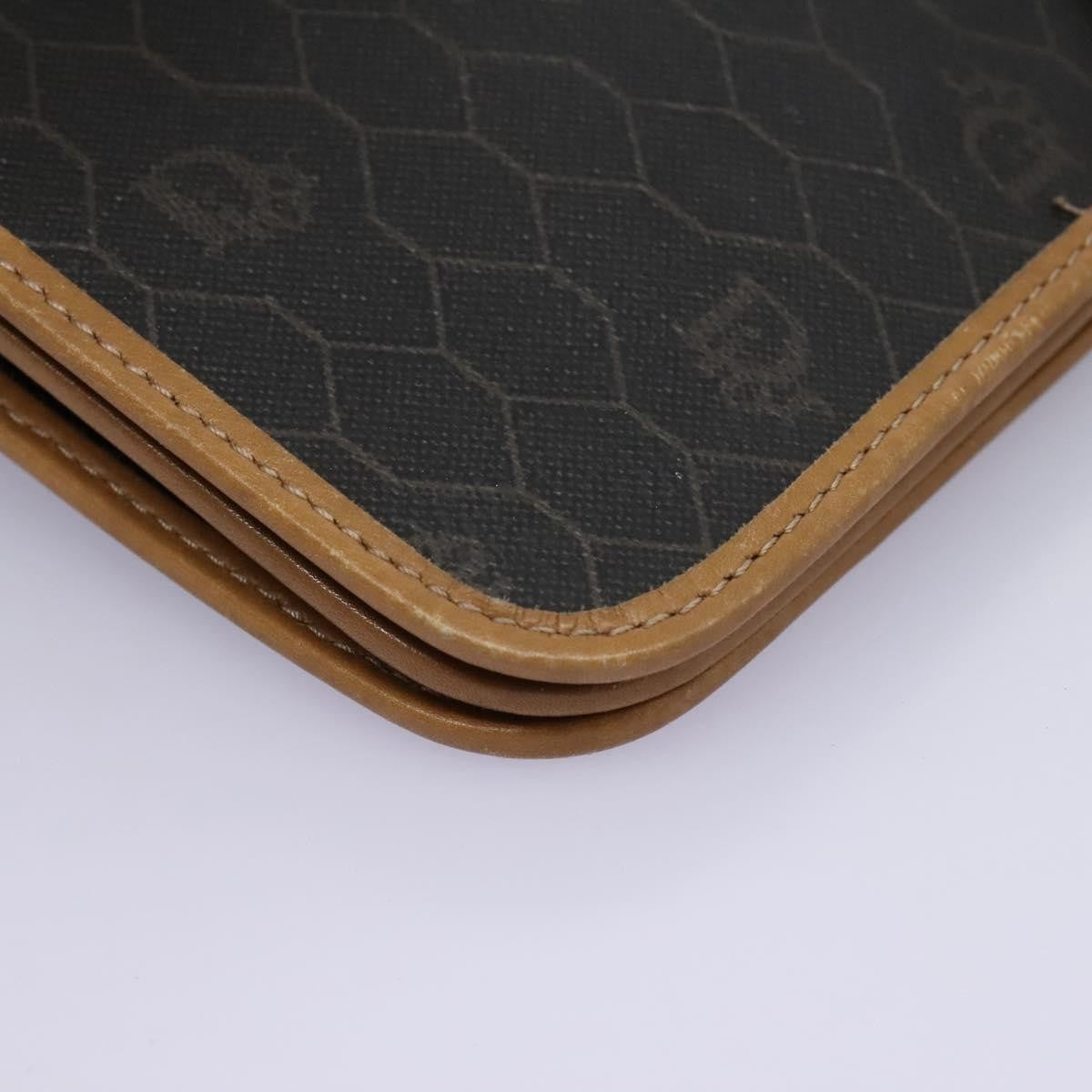 Christian Dior Vintage Honeycomb chain Canvas, BLACK, CANVAS, Handbag