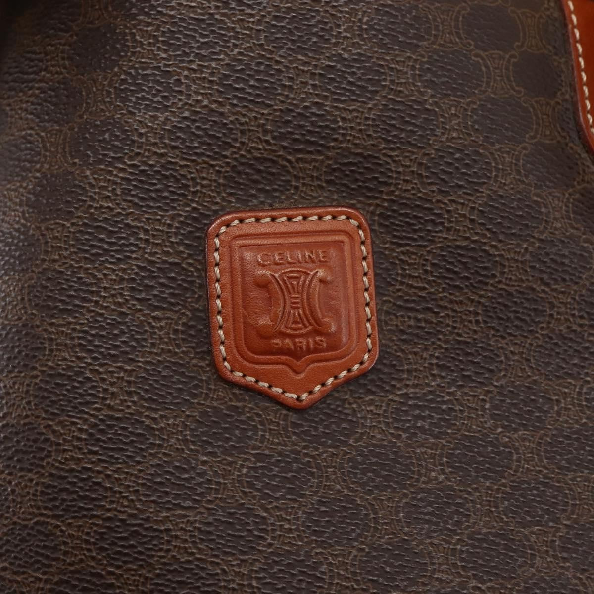 Celine Vintage Macadam Shopper Tote Coated Canvas, BROWN, CANVAS, Tote bag