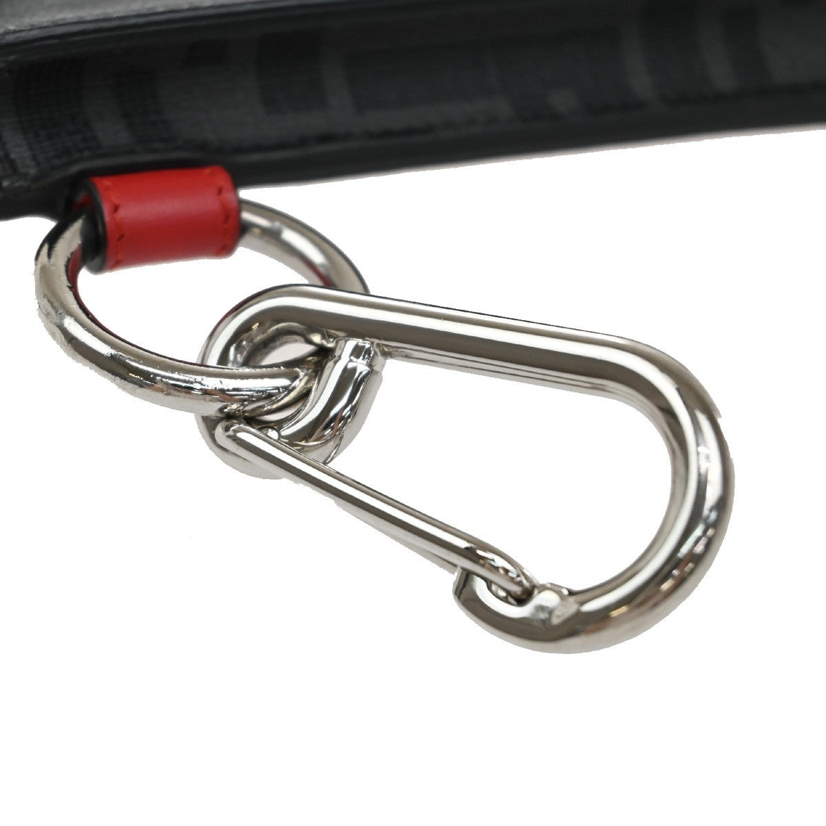 Fendi Charm Key Holder Zucca canvas, BLACK, CANVAS, Charms and Keychains