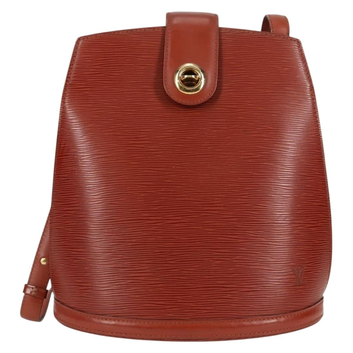 Louis Vuitton Cluny Shoulder Bag Epi Leather, BROWN, LEATHER, Shoulder bag
