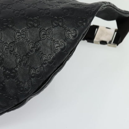 Gucci Waist Bag Guccissima Leather, BLACK, LEATHER, Clutche & pouche
