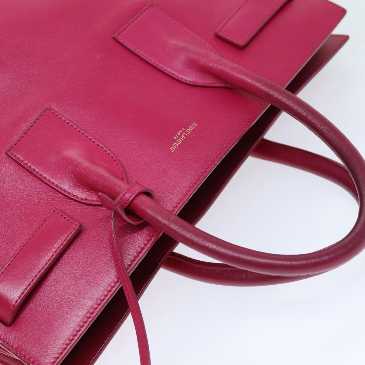 Saint Laurent Sac de Jour Carryall Bag Leather, PINK, LEATHER, Handbag