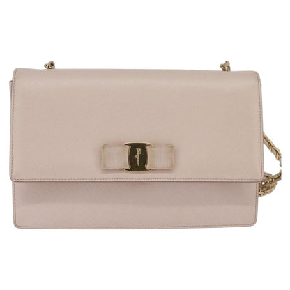 Salvatore Ferragamo Ginny Crossbody Bag Leather, PINK, LEATHER, Shoulder bag
