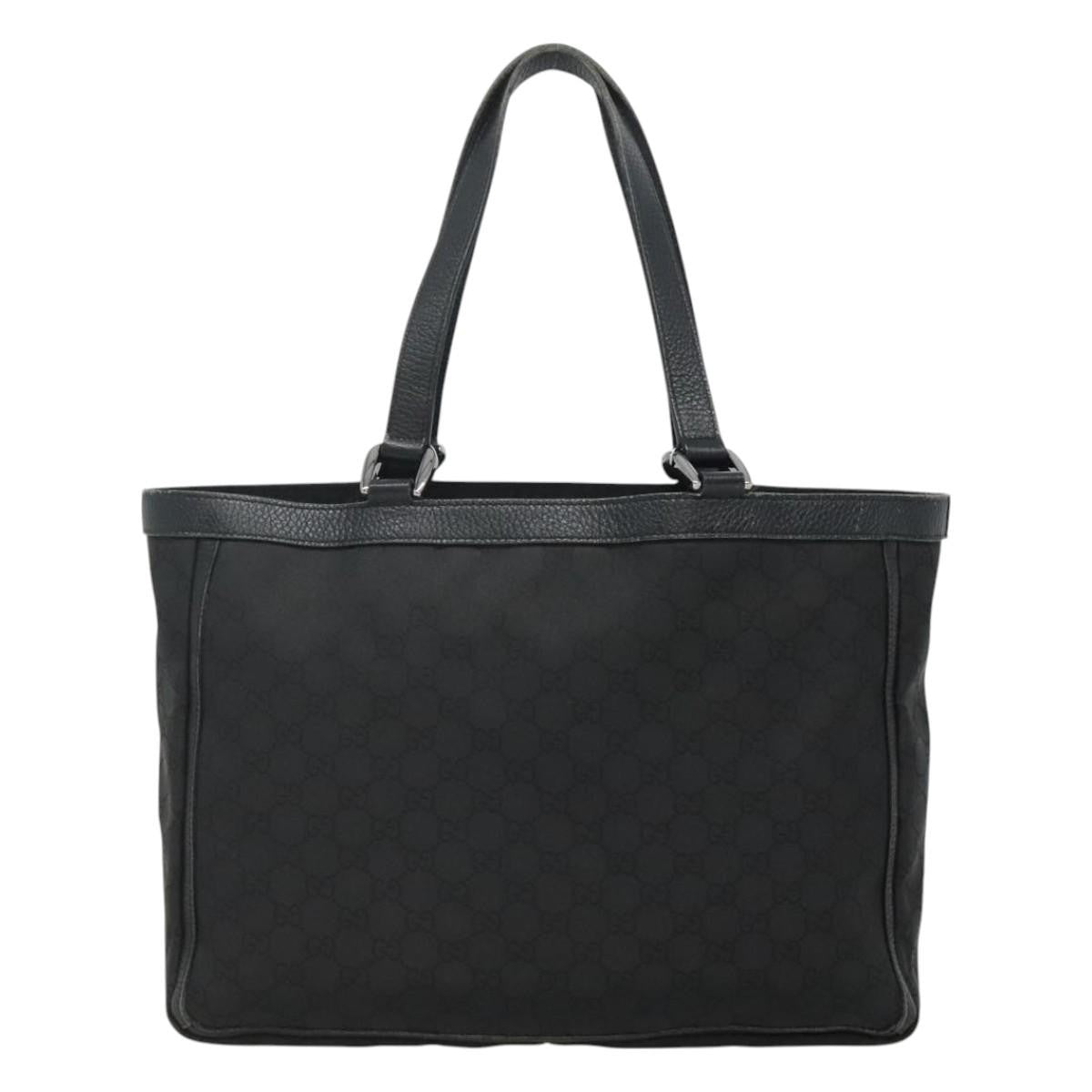 Gucci Abbey Pocket Tote GG Canvas, Black, Canvas, Tote Bag