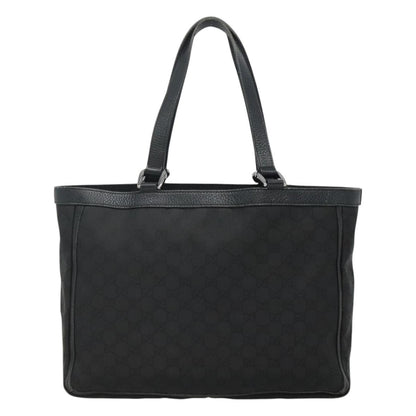 Gucci Abbey Pocket Tote GG Canvas, Black, Canvas, Tote Bag