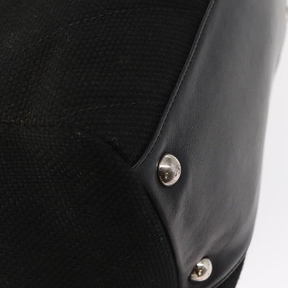 Chanel Vintage CC Charm Tote Chevron Canvas, BLACK, CANVAS, Tote bag