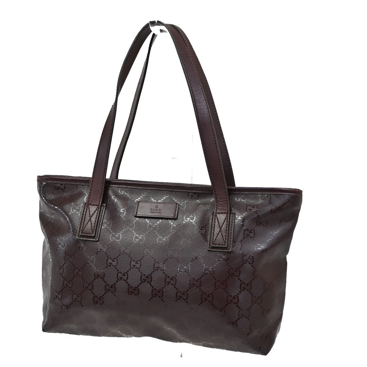 Gucci Plus Tote GG Imprime, Burgundy, PVC, Shoulder Bag