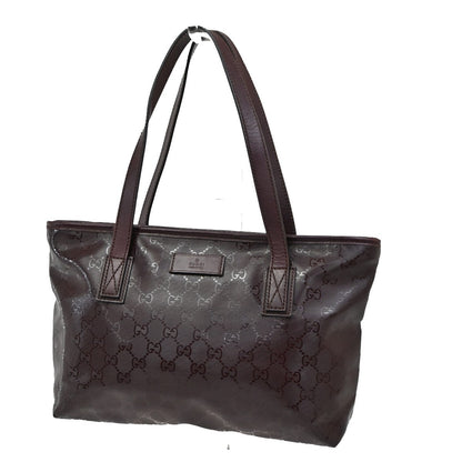 Gucci Plus Tote GG Imprime, Burgundy, PVC, Shoulder Bag