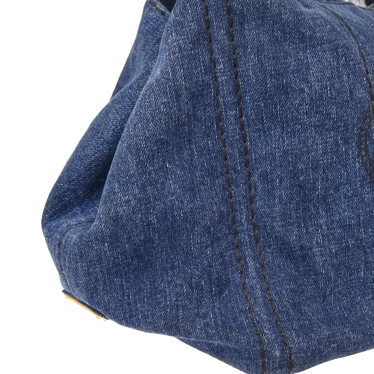 Prada Canapa Convertible Tote Denim, BLUE, DENIM_JEANS, Tote bag