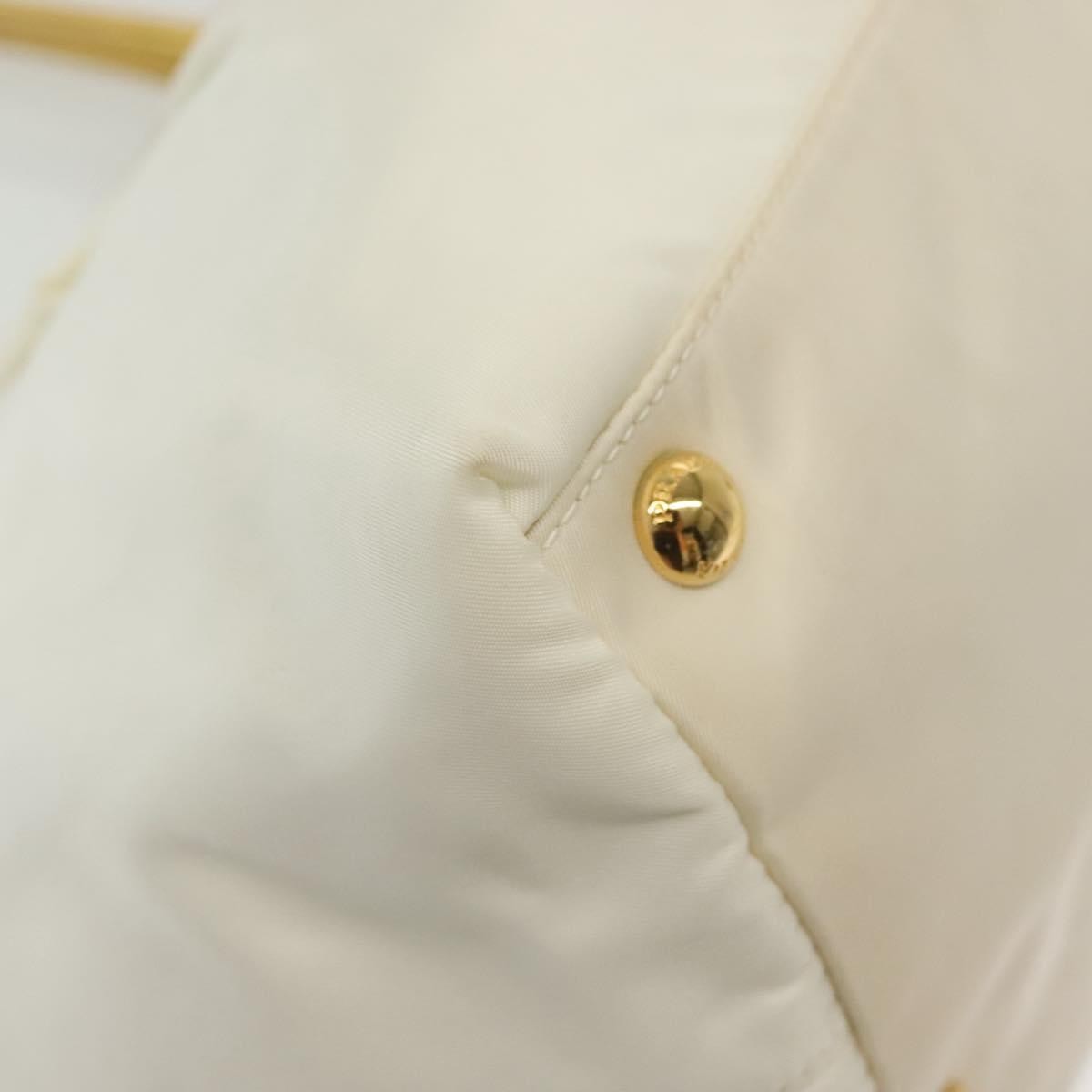 Prada Bow Tote Tessuto with Leather, WHITE, NYLON, Tote bag