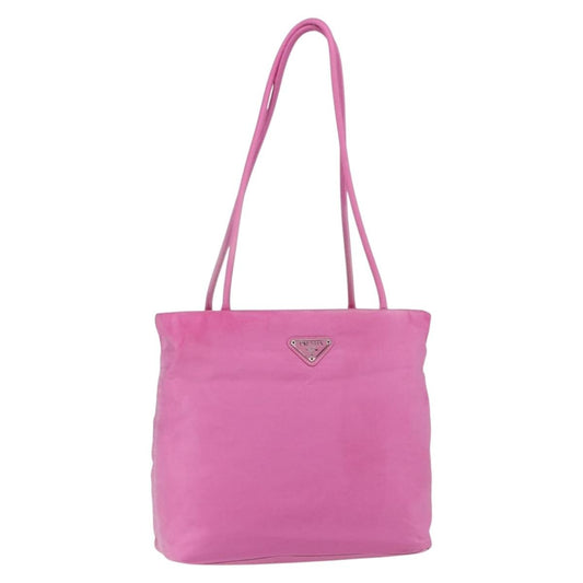 Prada Vintage Zip Tote Tessuto, PINK, NYLON, Tote bag