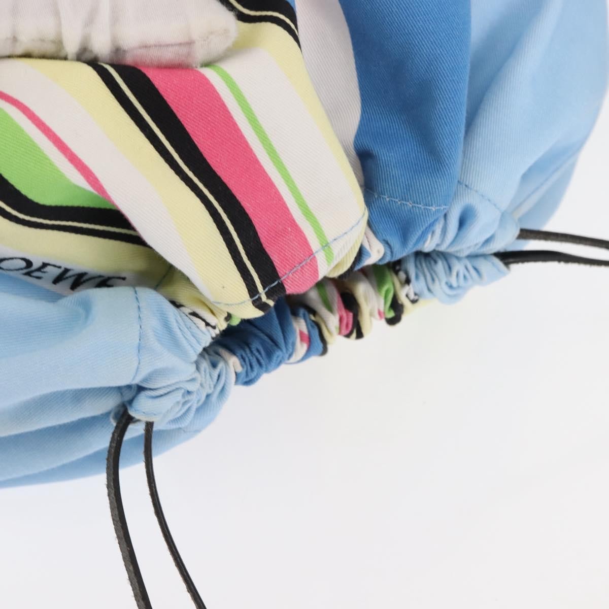 Loewe Drawstring Pouch Printed Canvas, BLUE, CANVAS, Bag