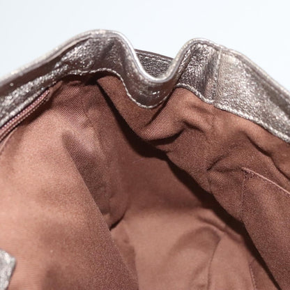 Salvatore Ferragamo Gancini Shoulder Bag Leather, GOLD, LEATHER, Shoulder bag