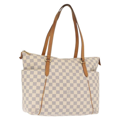 Louis Vuitton Totally Handbag Damier azur, WHITE, CANVAS, Tote bag