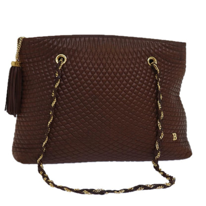 Bally Vintage Tote Bag Leather, BROWN, LEATHER, Tote bag