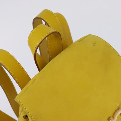 Salvatore Ferragamo Gancini Backpack Suede, YELLOW, SUEDE, Backpack