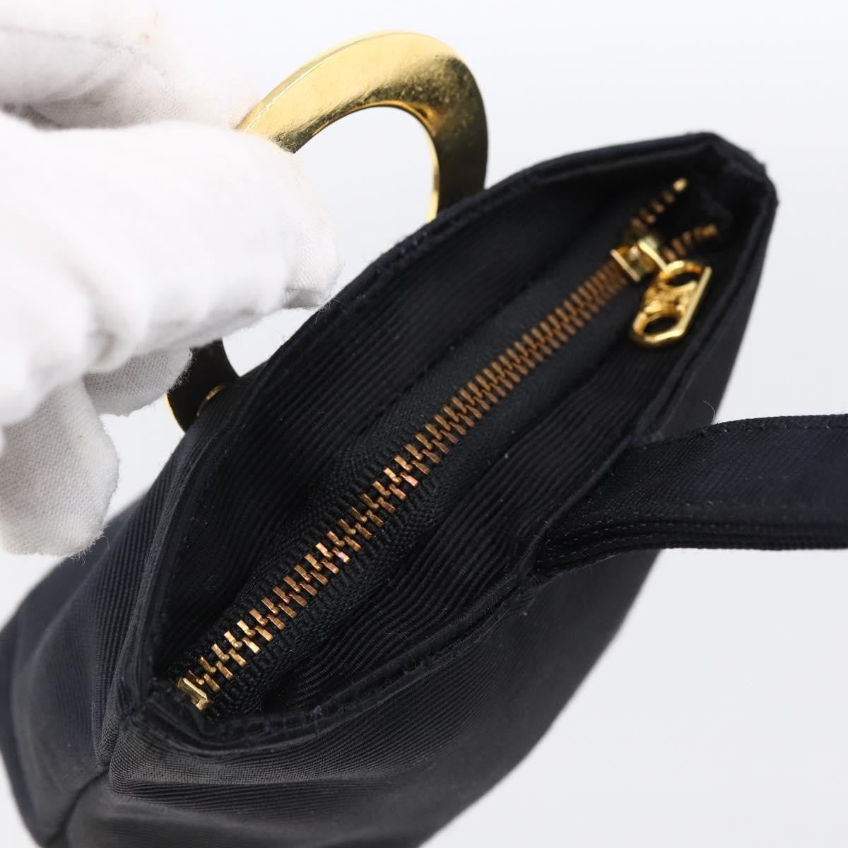 Celine Circle Logo Pouch Nylon, NAVY, NYLON, Clutche & pouche