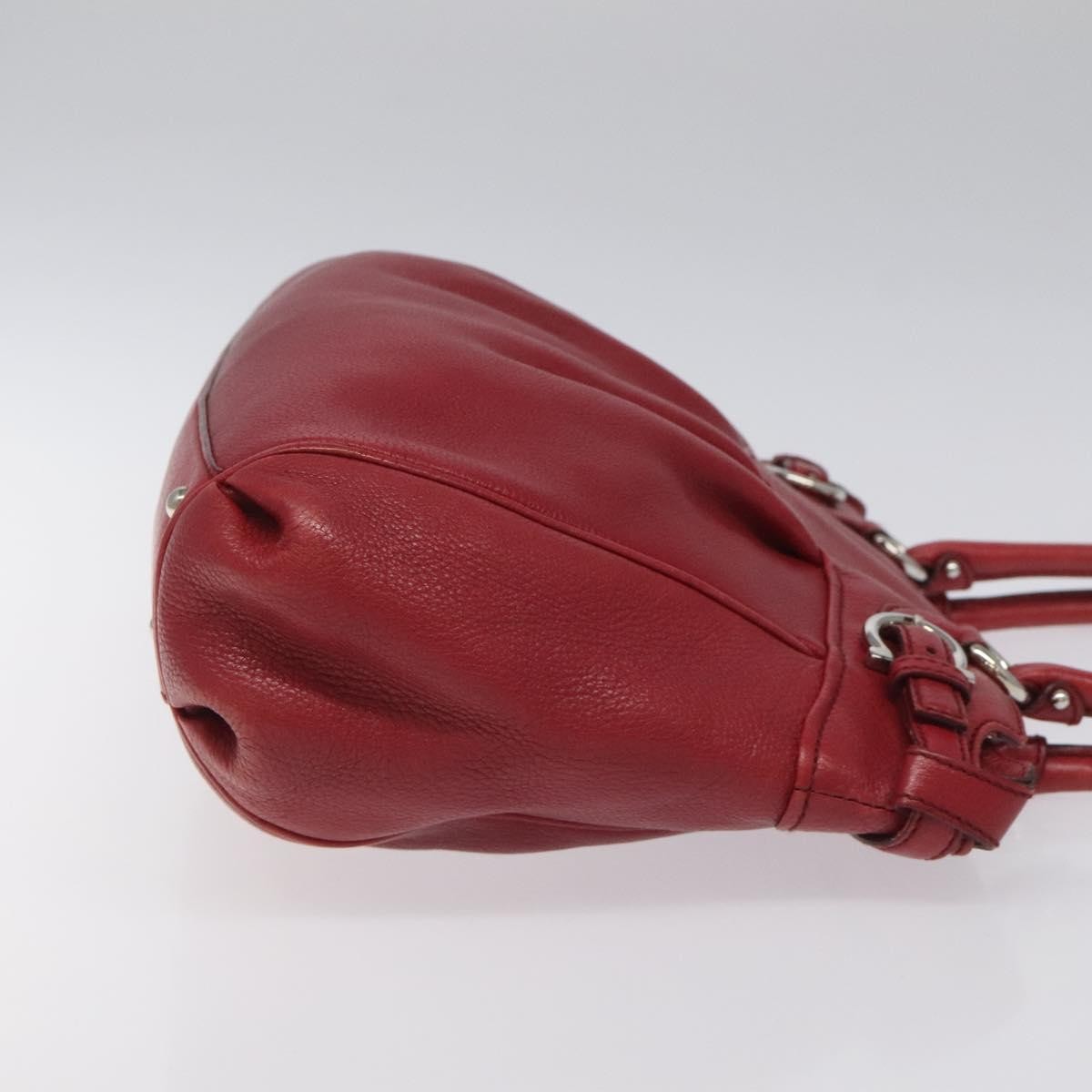 Salvatore Ferragamo Gancini handbag Leather, RED, LEATHER, Handbag