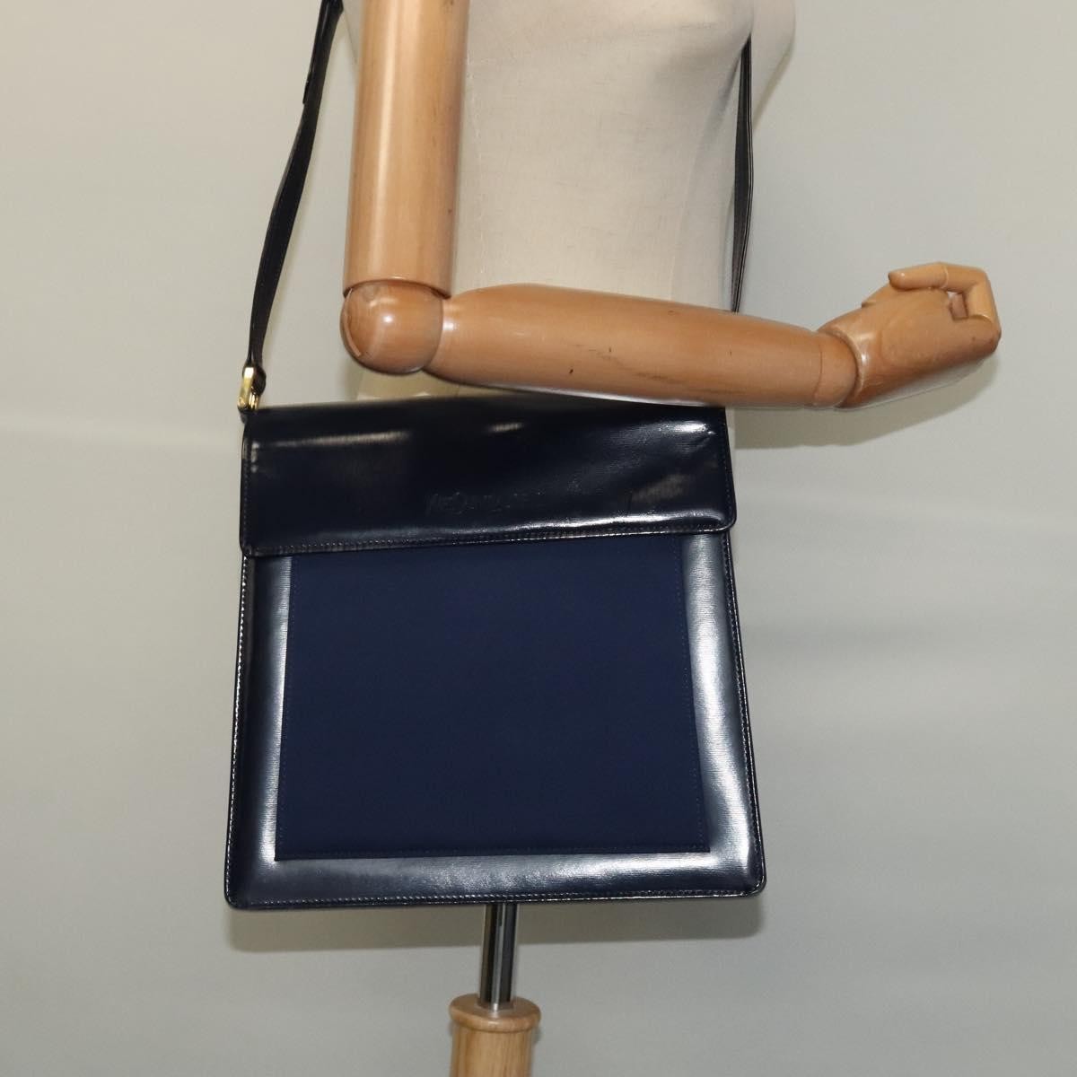 Saint Laurent Vintage Shoulder Bag Leather, BLUE, LEATHER, Shoulder bag
