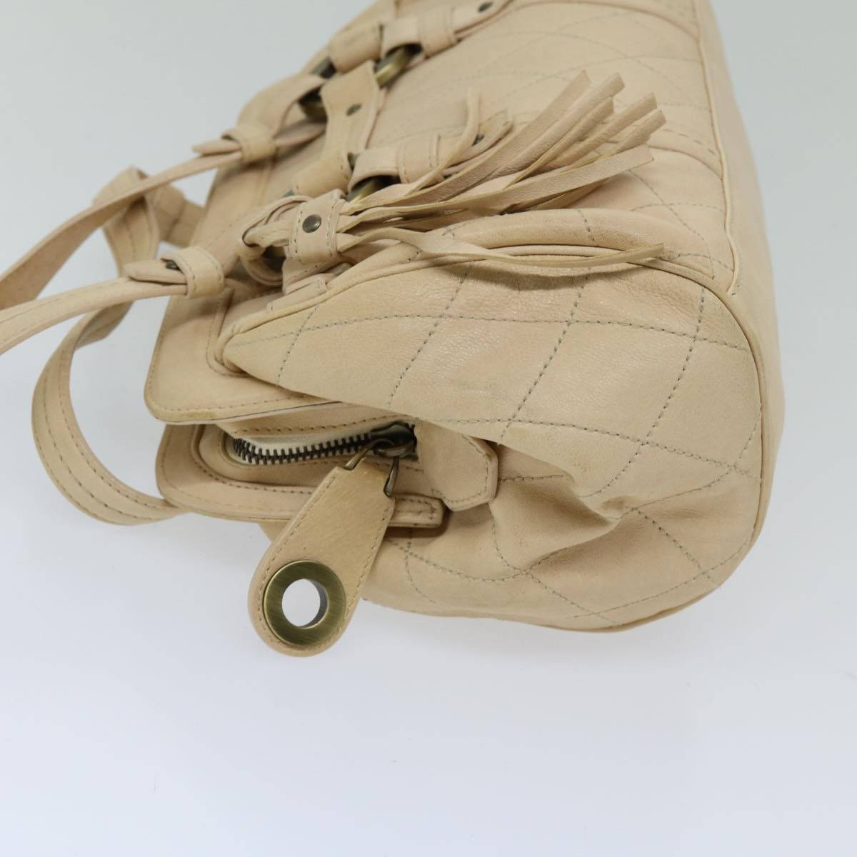 Bally Handbag Leather, ECRU, LEATHER, Handbag