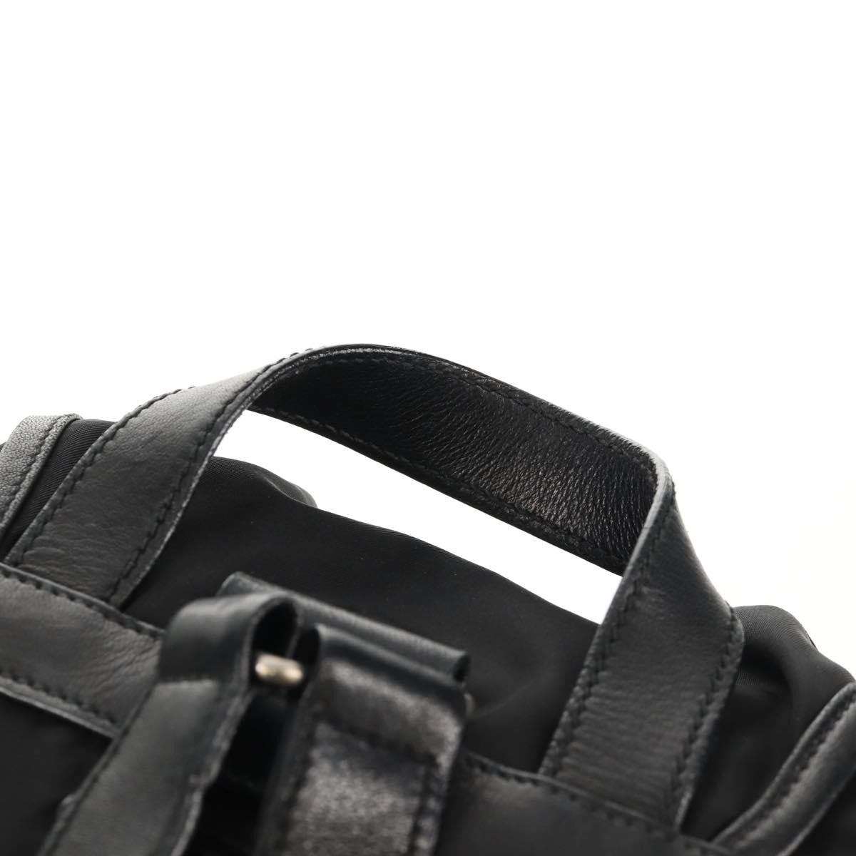 Prada Buckle Backpack Quilted Tessuto, BLACK, NYLON, Backpack