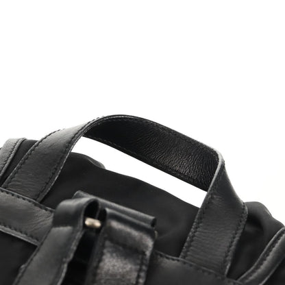 Prada Buckle Backpack Quilted Tessuto, BLACK, NYLON, Backpack