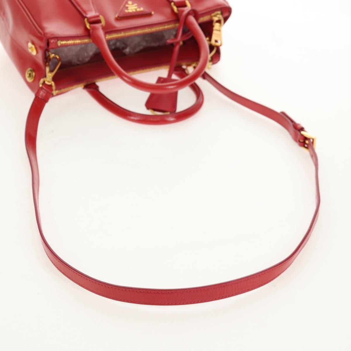 Prada Galleria Double Zip Tote Vernice Saffiano Leather, RED, LEATHER, Handbag
